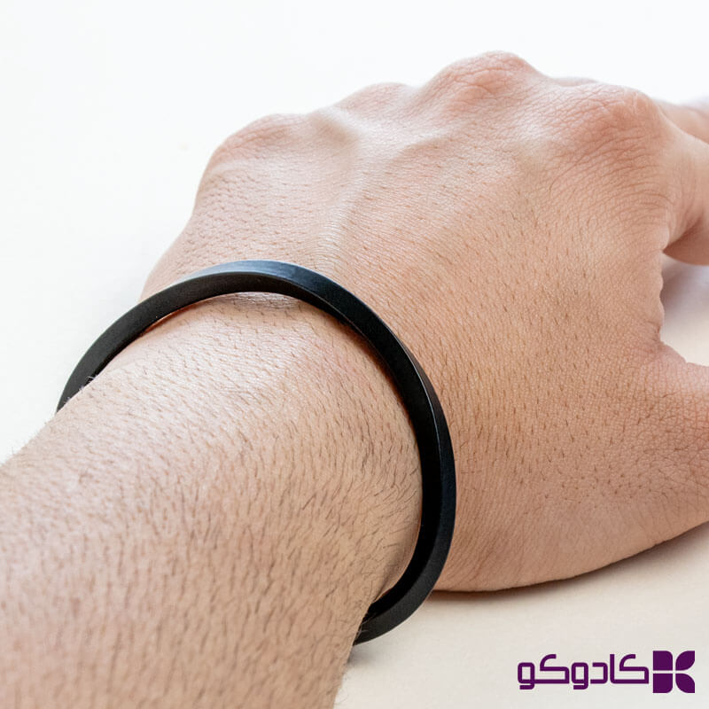 بنگل پیچی استیل مشکی | بنگل مینیمال و مدرن کادوکو